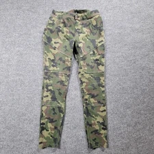 Utopia by Hue Pants Womens Medium Green Camo Pull On Stretch Skinny Joggers