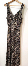 New Reformation Beauden Leopard  V-Neck Midi Dress Size XL