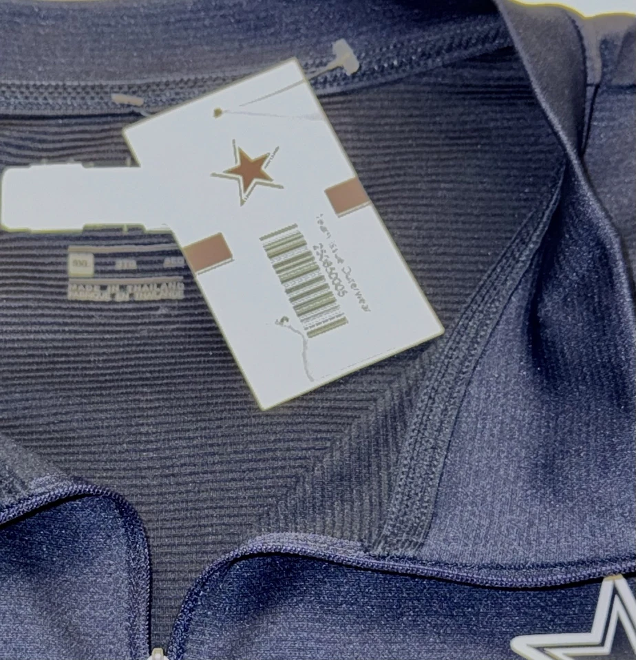 Пуловер мужской Nike темно-синий Dallas Cowboys командный выпуск боковая линия тренер четверть молнии 3XL - Изображение 3 из 4