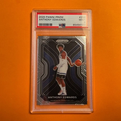 Anthony Edwards PSA 9 RC 2020-21 Panini Prizm #258 Rookie Minnesota Timberwolves