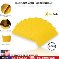 Yellow Beehive Wax Coated Foundation Sheet, Deep Foundation Sheet, 8-1/2-Inch US