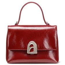 LA FESTIN Women's Small Leather Handbag Shoulder Tote Satchel Top Handle Purse