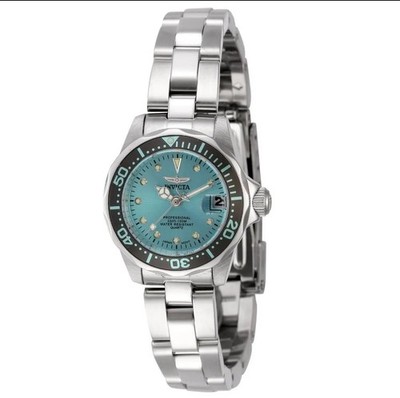 Invicta Pro Diver Women's Watch 24.5mm Blue Dial/Black Rotating Bezel 45786 New!