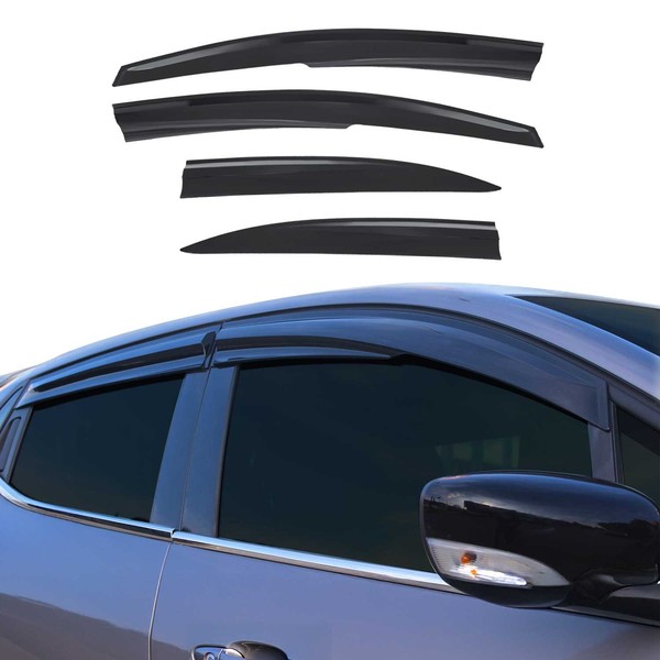 4X Windabweiser Regenabweiser FüR Honda Civic Limo 2005-2011 Acryl Dunkel-image