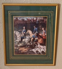 Schönes altes Wandbild mit jagdlichem Motiv