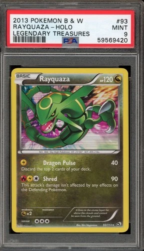 Pokemon Rayquaza Legendary Treasures Holo Rare #93 PSA 9 Mint