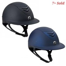 ONE K Avance Matte Wide Brim Helmet - Black & Navy - Reg/Round & Long/Oval Sizes