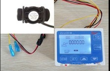 NEW 1" Water Flow Control LCD Meter  Flow Sensor