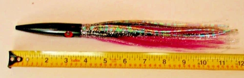 WAHOO 12" High Speed Bullet Trolling Saltwater Fishing Lure Dart Purple Black
