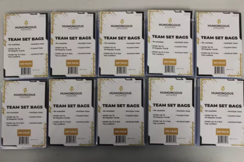 (1000) Humongous Hoard Team Set Bags Holds Top Loaders - 10 Packs of 100