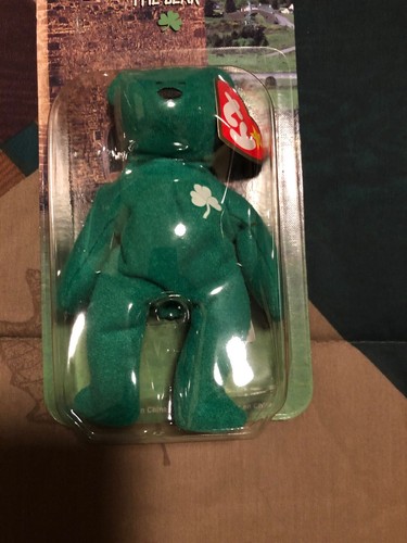 Beanie Baby Erin The Irish Bear Tag Errors 1997 Retired Rare New - Picture 2 of 7