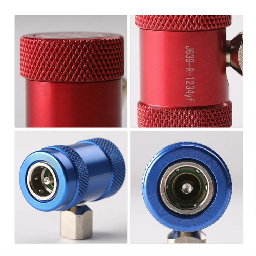 2Pc R1234yf Quick Connector Adapter Coupler Auto A/C Manifold Gauge Set Low/High - Picture 7 of 9