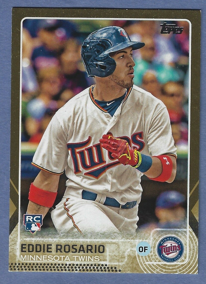 2015 Topps Update Gold #US341 Eddie Rosario Rookie Card Twins/Braves #/2015