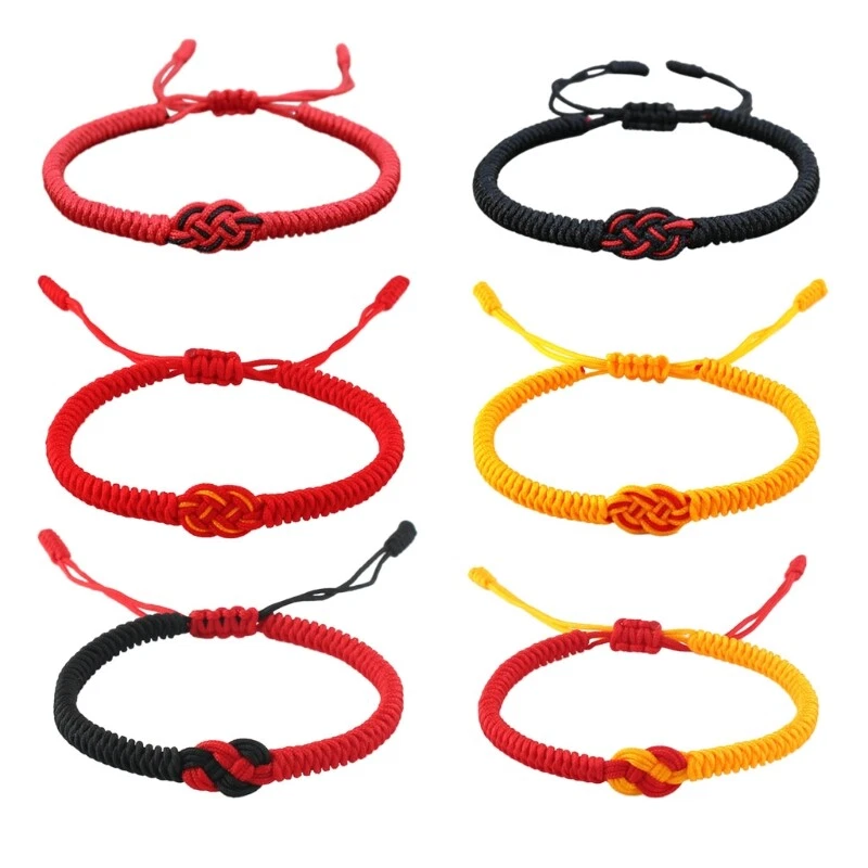 National Style Lucky Red String Bracelets for Women Men Friendship