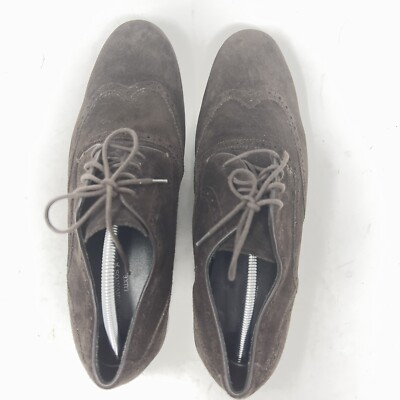 John Varvatos Luxe Suede Oxford Wingtip F2693Q3L-A12B Mens Dress Shoes 9.5 John Varvatos Luxe Brown Suede Oxford Wingtip F2693Q3L-A12B  main image 2