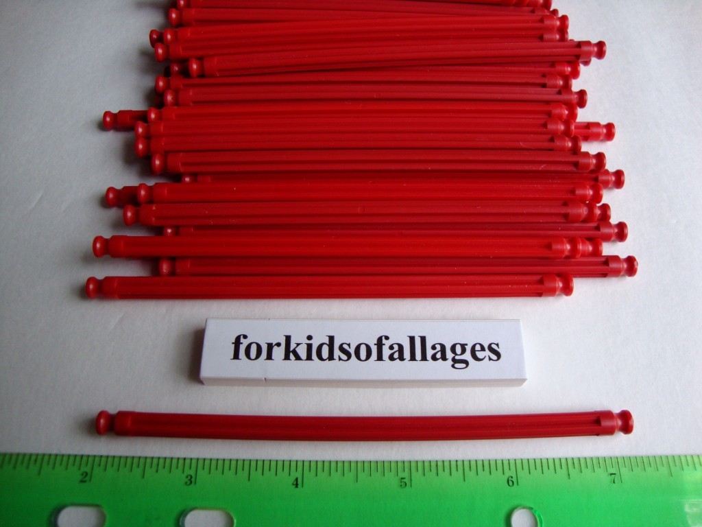100 NEW Knex Red Rods 5-1/8" - Standard K'nex Parts - Foto 10