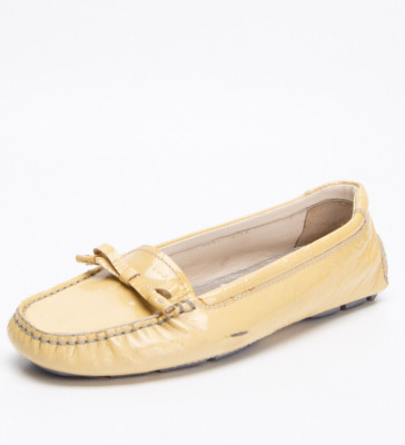 PRADA Linea Rossa Leather Driving Moccasins 5.5 EU35.5 Patent Shoes $550 NEW