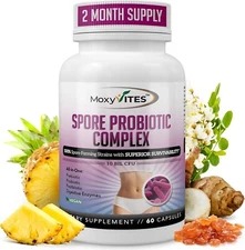 Spore Probiotic - Prebiotics & Probiotics for Digestive Enzymes - 2 Month Supply