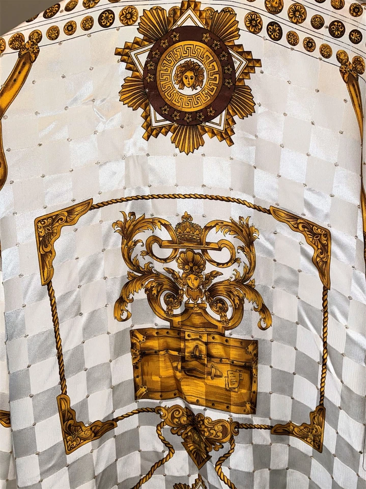 CAMISA VINTAGE PLATA HOMBRE 100% SEDA TALLA XL Foto 2 de 4