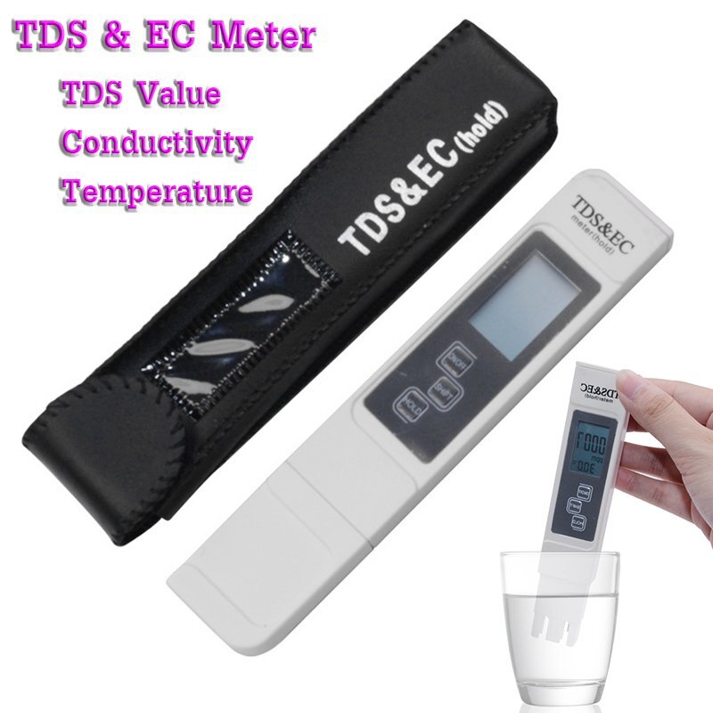 Digital Medidor TDS EC PPM Medir Calidad Del Agua y Temperatura Acuario Piscina