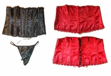  Red or Black Corsets Plus Size Sz 2XL, XXL & XXXL NWOT
