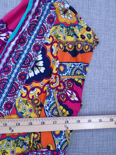 Kiara Dress Size XL Multi Colored Sun Dress V-Neck - Picture 8 of 16