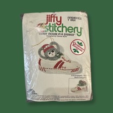 Jiffy Stitchery  Merry Mouse In A Sneaker  Ornament Kit