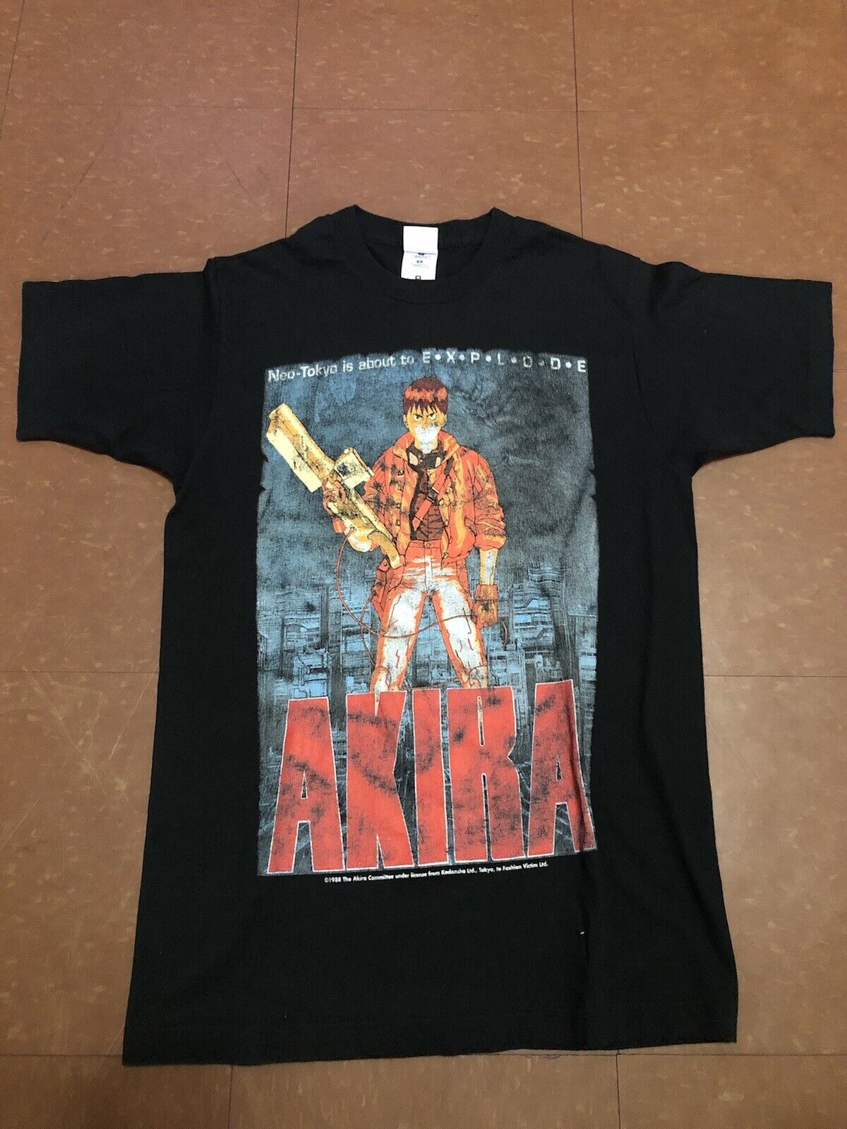 Vintage Rare Akira Shirt 1988 Size Medium Black 80s Anime