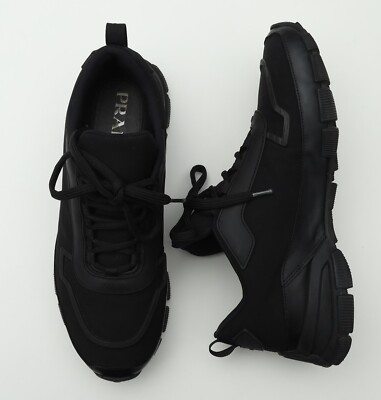 Prada Mens Sneakers Fabric Nylon/Rubber Sole Sneakers Sz UK 7/US 8