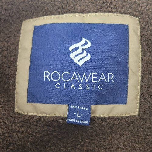 Rocawear Jacket Men’s size Large Faux Fur Lined Hooded Parka Tan NWT $149 - Picture 4 of 16