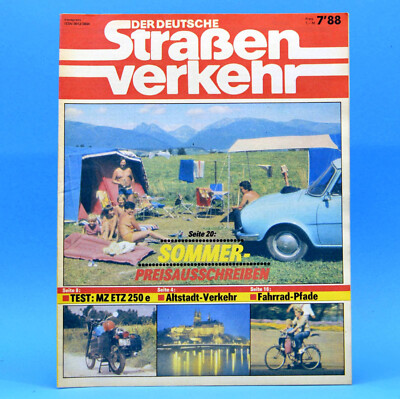 Der Deutsche Straßenverkehr 7 1988 MZ ETZ 250 Großsedlitz Elstermode Caravan M16