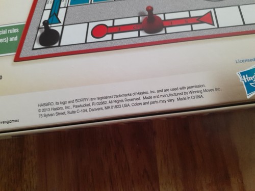 The Great Game Classic SORRY! ©2013 EUC Complete - Picture 7 of 7