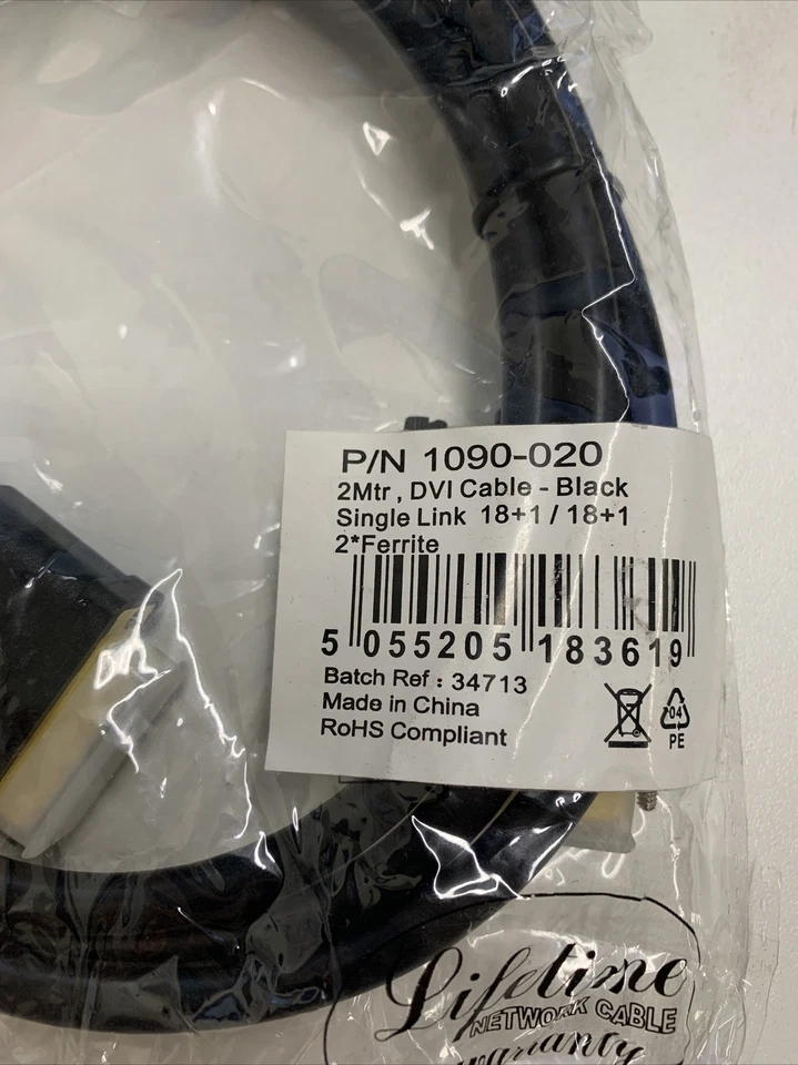 2m DVI-D 18+1pin Male to Male Cable Digital Video Lead (1090-020) - Image 2 of 4