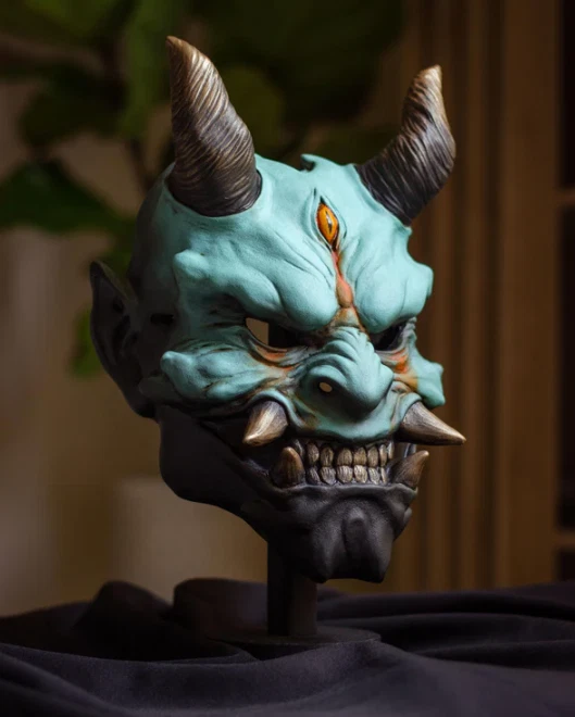 Ōtakemaru Oni Mask | Handcrafted Japanese Demon Mask in Resin - Image 3 of 4