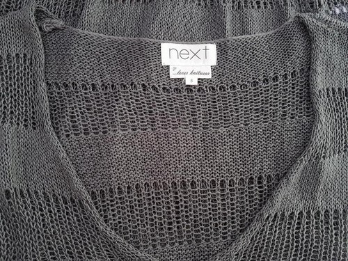 Next T. 36(UK8) Grigio Maglione Acrilico Manica corta - Foto 4 di 5