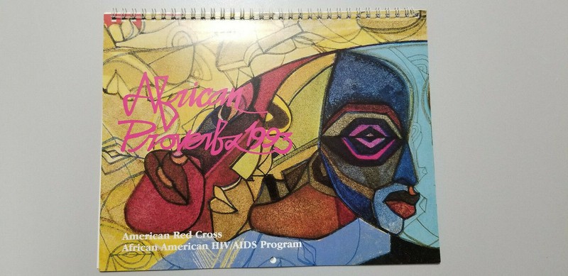 AMERICAN RED CROSS ~UNUSUAL ITEM~~1993 AFRICAN PROVERB CALENDAR +BONUS ~SCARCE!!