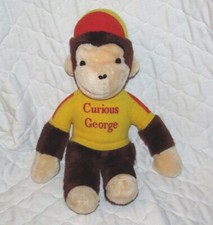 Knickerbocker Curious George Vintage 14 Plush Monkey Doll 70 s Yellow Shirt