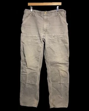 Carhartt B01 GVL Gray Double Knee Carpenter Pants Size 38x34 Loose Original Fit
