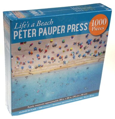 Lifes A Beach 1000 Piece Jigsaw Puzzle 28x20 Peter Pauper Press Full size poster
