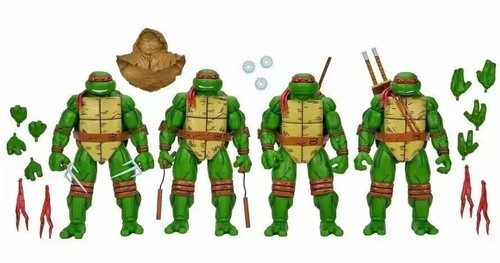 NECA TMNT LEONARDO RAPHAEL MICHELANGELO DONATELLO 4-PACK MIRAGE COMICS FIGURE - Picture 5 of 7