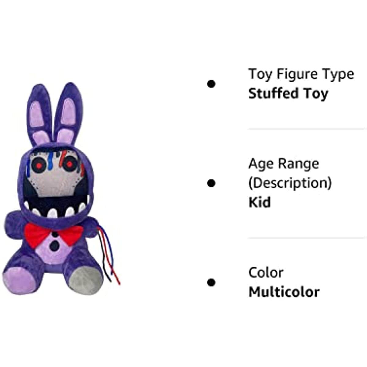 6 FNAF FIVE NIGHTS AT FREDDY'S NIGHTMARE BONNIE PLUSH TOY kids