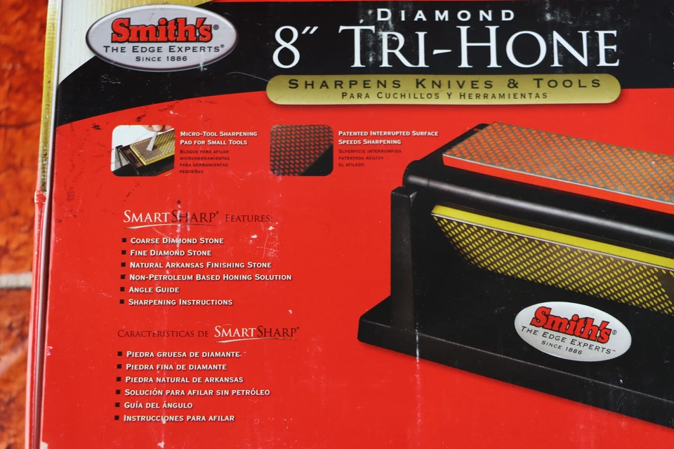 Faca Smith's Diamond 8" Tri-Hone ferramentas 3 afiador de pedra 50008 - Imagem 4 de 4
