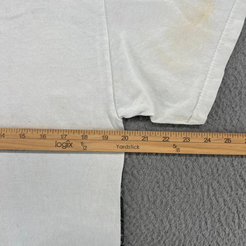 Camisa Rock Band De Colección Para Hombres Mediana Blanca Negra Blanca Camiseta Grunge AOP * Foto 3 de 4