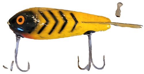 Vintage Bomber Wood Fishing Lure Orange Eyes | eBay Vintage Bomber Wood Fishing Lure Orange Eyes | eBay