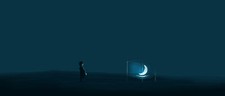 Landscape gracile art illustration minimalism moon Custom Gaming Mat Desk