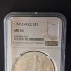 U.S. Mint 1996 American Silver Eagle $1 NGC MS66 1 oz .999 Silver 6860008-016