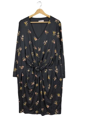PERUNA Robe à manches longues Dames Robe T EU 48 noir style décontracté - Photo 1/4