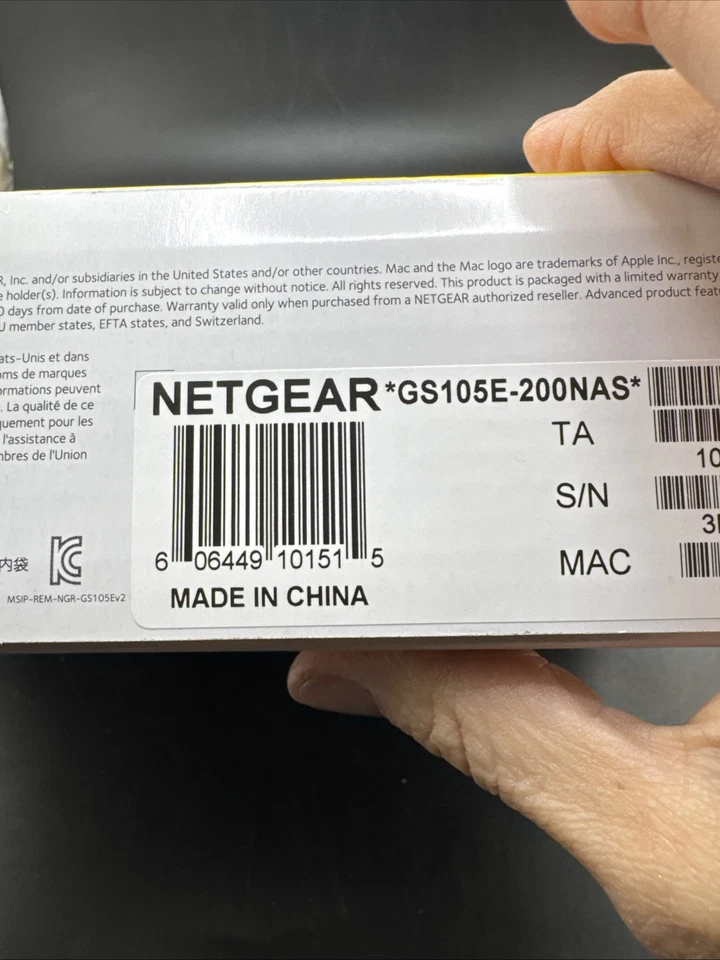 NETGEAR ProSafe GS105 5 Port Gigabit Desktop Switch📦 - Image 4 of 4