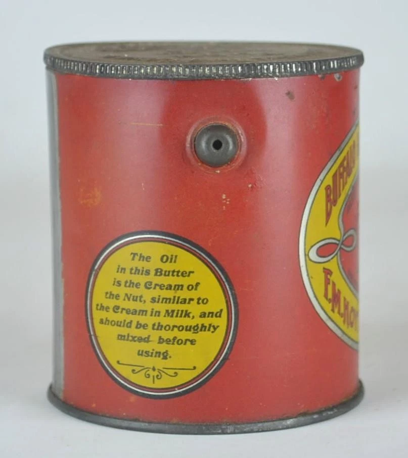 PEANUT BUTTER PAIL ADVERTISING TIN 1 LB - F.M. HOYT & CO. AMESBURY MASS c1920's - Image 4 of 4