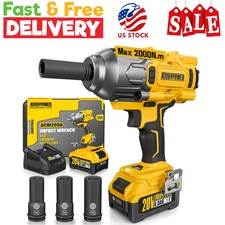 ALLOYPOWER Cordless Brushless Impact Wrench, 1475 ft-lbs (2000N.m), 1/2 High Tor